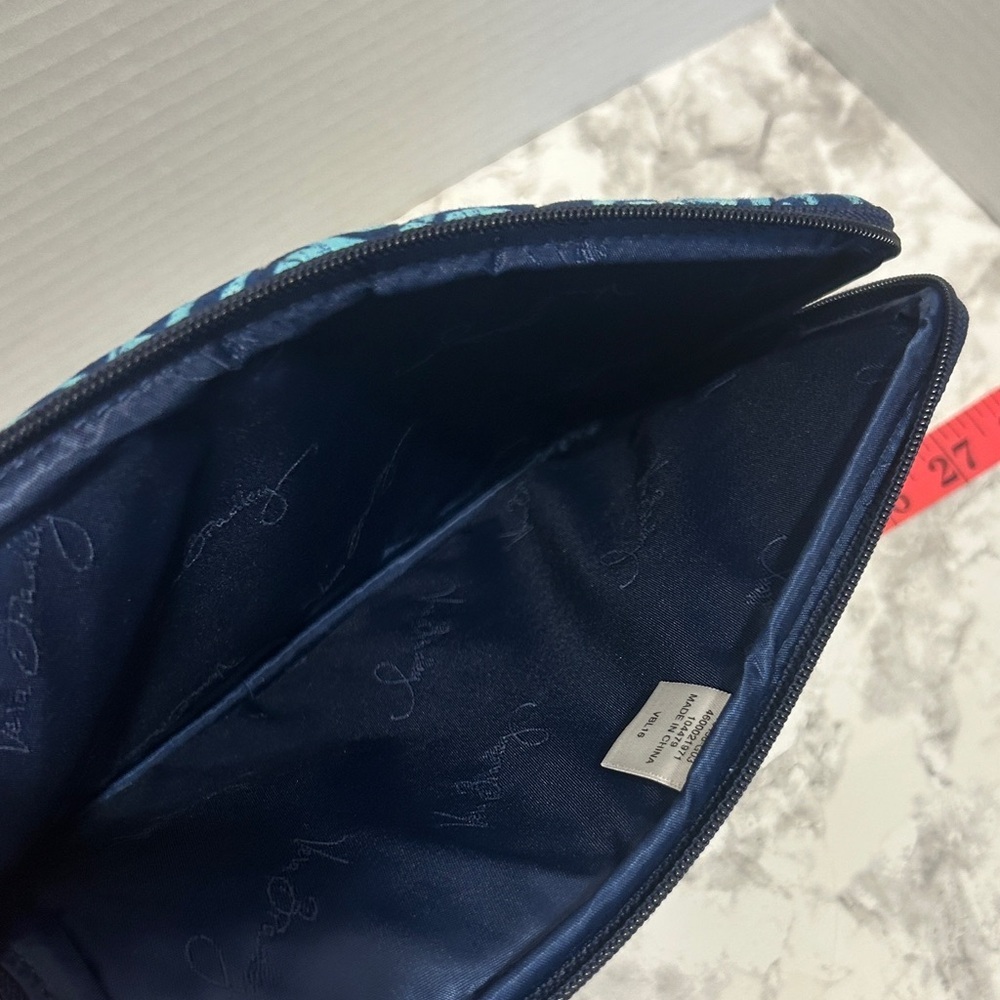 Vera Bradley Teal and Navy Accessory or Make up Case - Picture 4 of 5